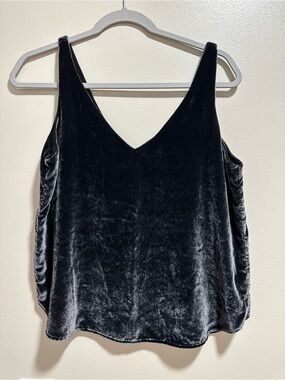 LOFT Black Velvet Women’s V-Neck Tank